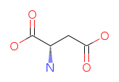 Aspartic acid chemical structure